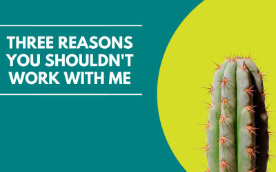Three reasons you shouldn’t work with me